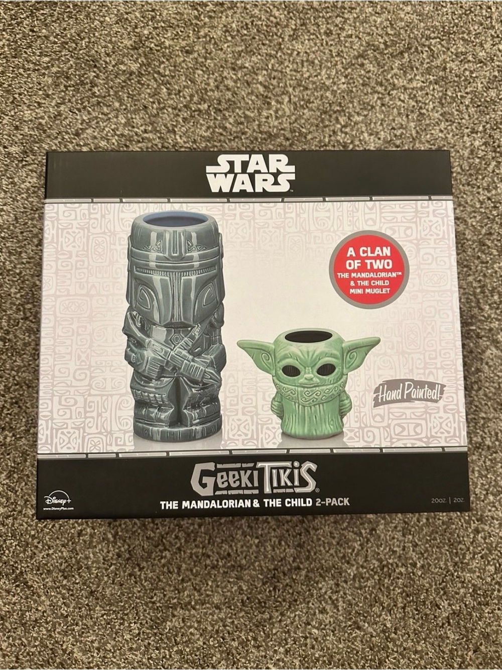 Star Wars Geeki Tikis The Mandalorian (gray) & The Child (green) 2-Pack